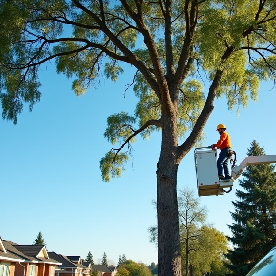 Bucket-truck trimming in Atlanta